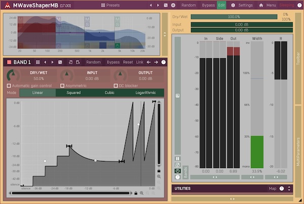 MeldaProduction「MWaveShaperMB」マルチバンド×カスタム波形で歪みが進化！豊富なモジュレーションで歪みが動き出す次世代ディストーション｜DTMプラグインセール
