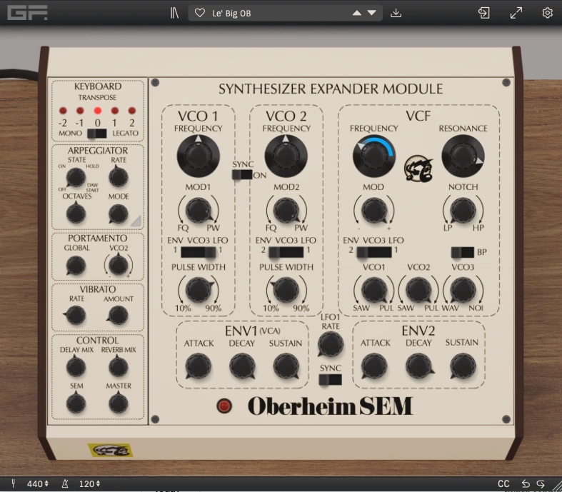 GForce Software「Oberheim SEM」伝説のSEM-1が完全モデリングで復活！400種類のプリセット収録し、シンプルさと音の太さを継承したシンセサイザー｜DTMプラグインセール