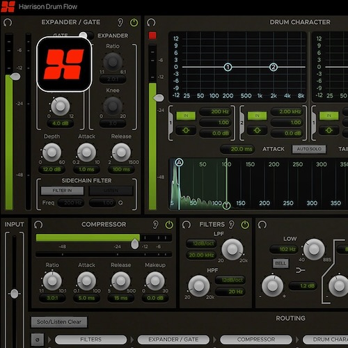Harrison「AVA Drum Flow」6種類のエフェクトで実現する究極のドラムサウンド！ドラムのキャラクター解析機能搭載した革新的なドラム処理プラグイン｜DTMプラグインセール