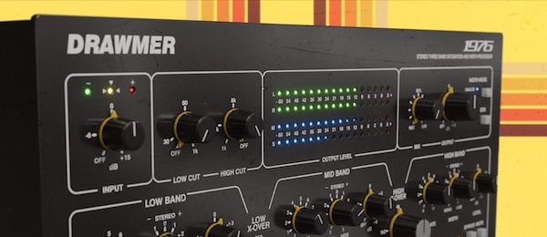 Softube「Drawmer 1976 Three Band Saturator」ボーカルは艶やかに、ベースは太く、ドラムはパンチーに！ミックスに立体感を与える3バンド×ステレオ幅コントロールで進化したサチュレーター｜DTMプラグインセール