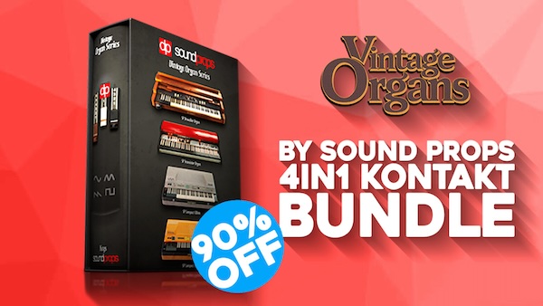 Sound Props「Vintages Organs」リアルなオルガンサウンドをKONTAKTで実現！ロック、ポップス、ファンク、ジャズ、レゲエなどあらゆる音楽ジャンルに対応する4つのクラシックオルガンを収録した究極のバーチャルインストゥルメント｜DTMプラグインセール