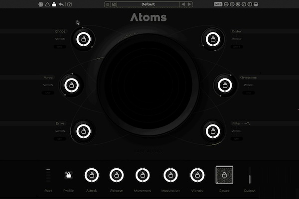 Baby Audio「Atoms」サンプル音源では再現不可能！生命体のように進化する音作りができる物理モデリングシンセ｜DTMプラグインセール