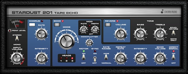 Cherry Audio「Stardust 201 Tape Echo」究極のテープエコー・エミュレーション！RE-201/301の機能を継承しつつ現代的な機能を搭載したビンテージ・エコー｜DTMプラグインセール