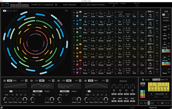 HY-Plugins「HY-RPE2」ドラッグ＆ドロップでモジュレーション割り当て！4つのマクロノブを搭載し、8トラック対応の初心者でも簡単に使えるMIDIシーケンサー｜DTMプラグインセール