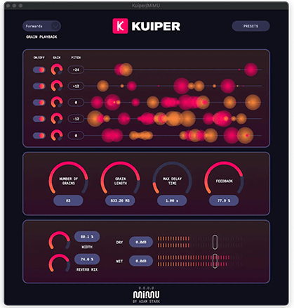 MiMU Gloves「Kuiper」ディレイの枠を超えた革新性！ピッチコントロール・リバーブ・フィードバック機能を駆使した新時代のディレイサウンド｜DTMプラグインセール