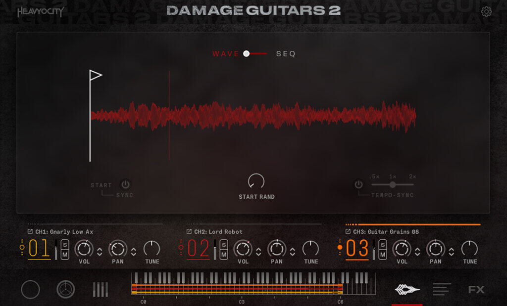 Heavyocity「Damage Guitars 2」ヘヴィでエッジの効いたギターフレーズを自在に操る！アナログチューブアンプ搭載した真のギターサウンドを実現する最強メタルギタープラグイン｜DTMプラグインセール