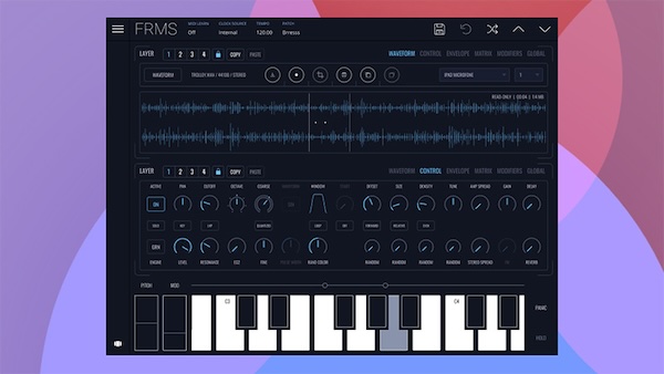 Imaginando「FRMS - Granular Synthesizer」2つの独立レイヤーパネルで簡単にパラメーター操作を実現！直感的な操作性を実現する洗練されたミニマルインターフェースの革新的シンセサイザー｜DTMプラグインセール