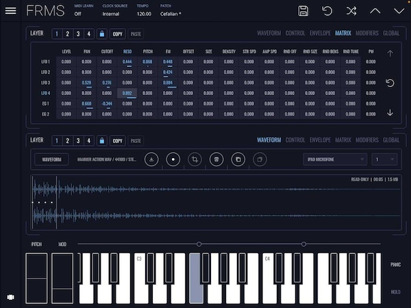 Imaginando「FRMS - Granular Synthesizer」2つの独立レイヤーパネルで簡単にパラメーター操作を実現！直感的な操作性を実現する洗練されたミニマルインターフェースの革新的シンセサイザー｜DTMプラグインセール