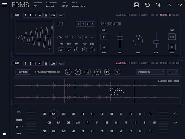 Imaginando「FRMS - Granular Synthesizer」2つの独立レイヤーパネルで簡単にパラメーター操作を実現！直感的な操作性を実現する洗練されたミニマルインターフェースの革新的シンセサイザー｜DTMプラグインセール