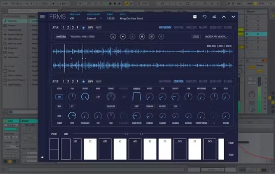 Imaginando「FRMS - Granular Synthesizer」2つの独立レイヤーパネルで簡単にパラメーター操作を実現！直感的な操作性を実現する洗練されたミニマルインターフェースの革新的シンセサイザー｜DTMプラグインセール