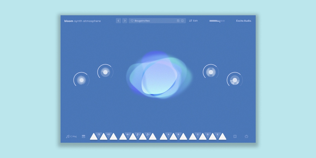 Excite Audio「Bloom Synth Atmosphere」水中ドローンから幻想的アルペジオまで全てを網羅！250プリセット収録し 4つのマクロで音色を自在に操作できるアンビエントシンセ｜DTMプラグインセール