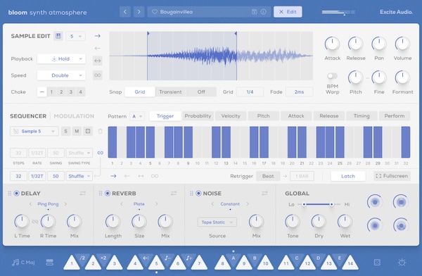 Excite Audio「Bloom Synth Atmosphere」水中ドローンから幻想的アルペジオまで全てを網羅！250プリセット収録し 4つのマクロで音色を自在に操作できるアンビエントシンセ｜DTMプラグインセール