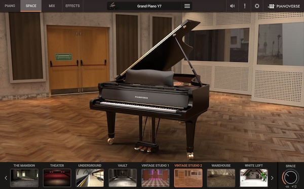 IK Multimedia「Pianoverse - Grand Piano Y7」リアルピアノと無限の音響空間が融合！ハンマーノイズから弦の共鳴まで完全調整可能なプロスタジオ品質のヤマハC7ピアノ音源｜DTMプラグインセール