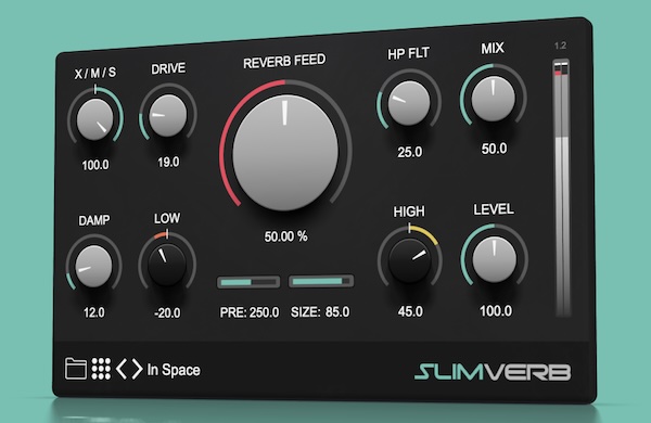 2B Played Music「SlimVerb」クリアな響きと深みのあるリバーブ！ボーカルや楽器に自然になじむ精密なコントロールが可能な万能プラグイン｜DTMプラグインセール