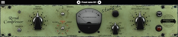 United Plugins「Royal Compressor」ボーカル、ベース、ドラムに最適！たった数本のノブで魔法のような音色を実現するインテリジェント機能満載の最新ヴィンテージコンプレッサー｜DTMプラグインセール