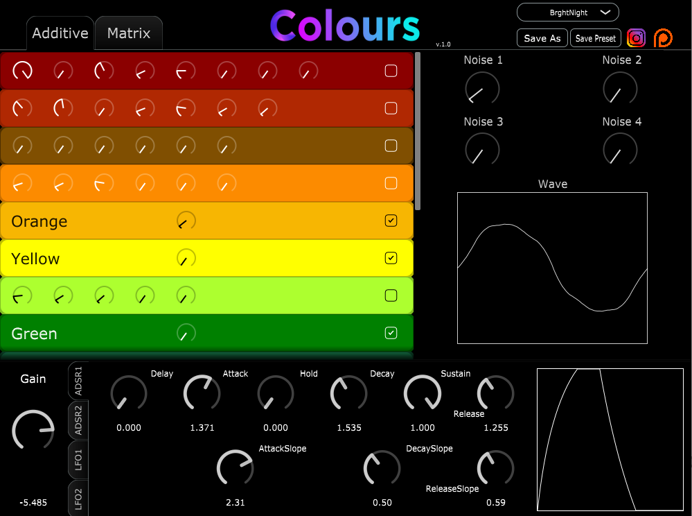 TeMuFra「Colours」視覚的に音をデザインできる新時代シンセ！オシロスコープで波形を確認しながら、自在にサウンドをコントロールできる先進的シンセサイザー｜DTMプラグインセール