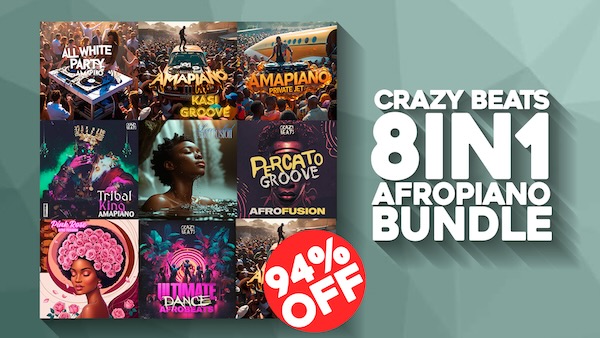 Crazy Beats「Amapiano Fusion Bundle」リッチで本格的なサウンドがBPM & キーラベル付きで即戦力に！800の高品質サウンド & 312のMIDIファイルを収録したAmapiano制作必須のバンドル｜DTMプラグインセール