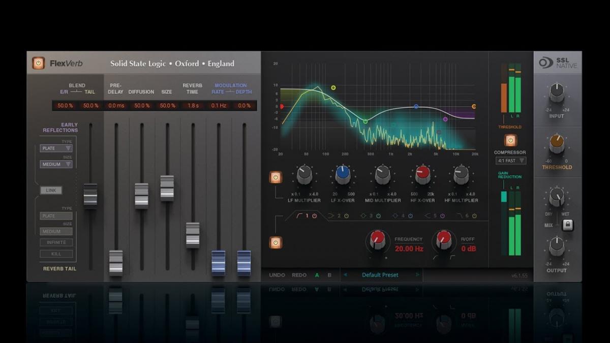 Solid State Logic「SSL Native FlexVerb」ミックスに完璧に溶け込むリバーブ！6バンドEQとサイドチェインコンプ内蔵し、プロ仕様の豊かな残響を直感的に操作できる究極のプロフェッショナル リバーブプラグイン｜DTMプラグインセール