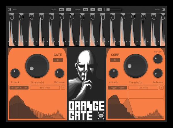 Vain Audio「Orange Gate」シンプルな操作性で音声のダイナミクスを直感的にコントロール！余計なノイズをカットし、必要な音だけを際立たせるゲート＆コンプレッションプラグイン｜DTMプラグインセール