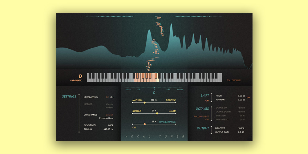 Softube「Vocal Tuner」瞬時に完璧なピッチ補正を実現!自動リアルタイムボーカルチューナー - 低レイテンシーモード&2種類の補正方法搭載した次世代 音声処理プラグイン|DTMプラグインセール
