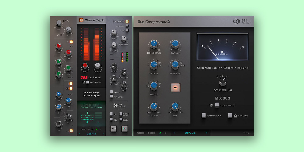 Solid State Logic「SSL Native Essentials Bundle」SSL 9000KとGバスコンプレッサーのサウンドをDAWに完全再現!EQからコンプレッションまで、ただのエフェクトじゃない、音の本質が変わるプラグイン|DTMプラグインセール