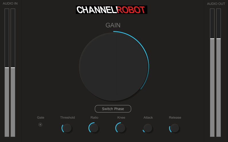 Channel Robot「Gainer」音量バランスが崩れる原因を根本から解消!プラグインの前後で音量を視覚的に調整できるシンプルでパワフルなゲインプラグイン|DTMプラグインセール