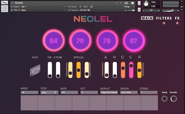 TutSound「Neolel」レトロなアナログシンセファン必見!1980年代ソビエトの希少アナログシンセ"Lel-22"の本物のビブラートとアナログテープの温かみを忠実に再現した究極のKontakt音源|DTMプラグインセール