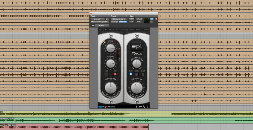 Brainworx「SPL Transient Designer Plus」シンバルのブリードを抑え、スネアの鳴りを整え、キックの迫力を増強!コンプレッサーの複雑な設定は不要、たった2つのノブでドラム音源の輪郭を鮮明に描き出す革新的なダイナミクス処理プラグイン|DTMプラグインセール