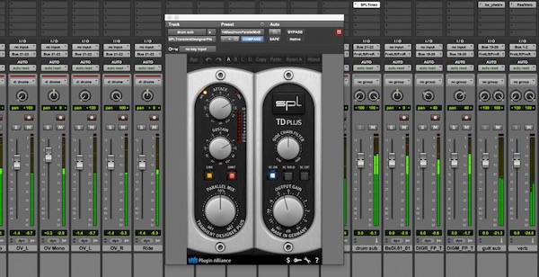 Brainworx「SPL Transient Designer Plus」シンバルのブリードを抑え、スネアの鳴りを整え、キックの迫力を増強!コンプレッサーの複雑な設定は不要、たった2つのノブでドラム音源の輪郭を鮮明に描き出す革新的なダイナミクス処理プラグイン|DTMプラグインセール