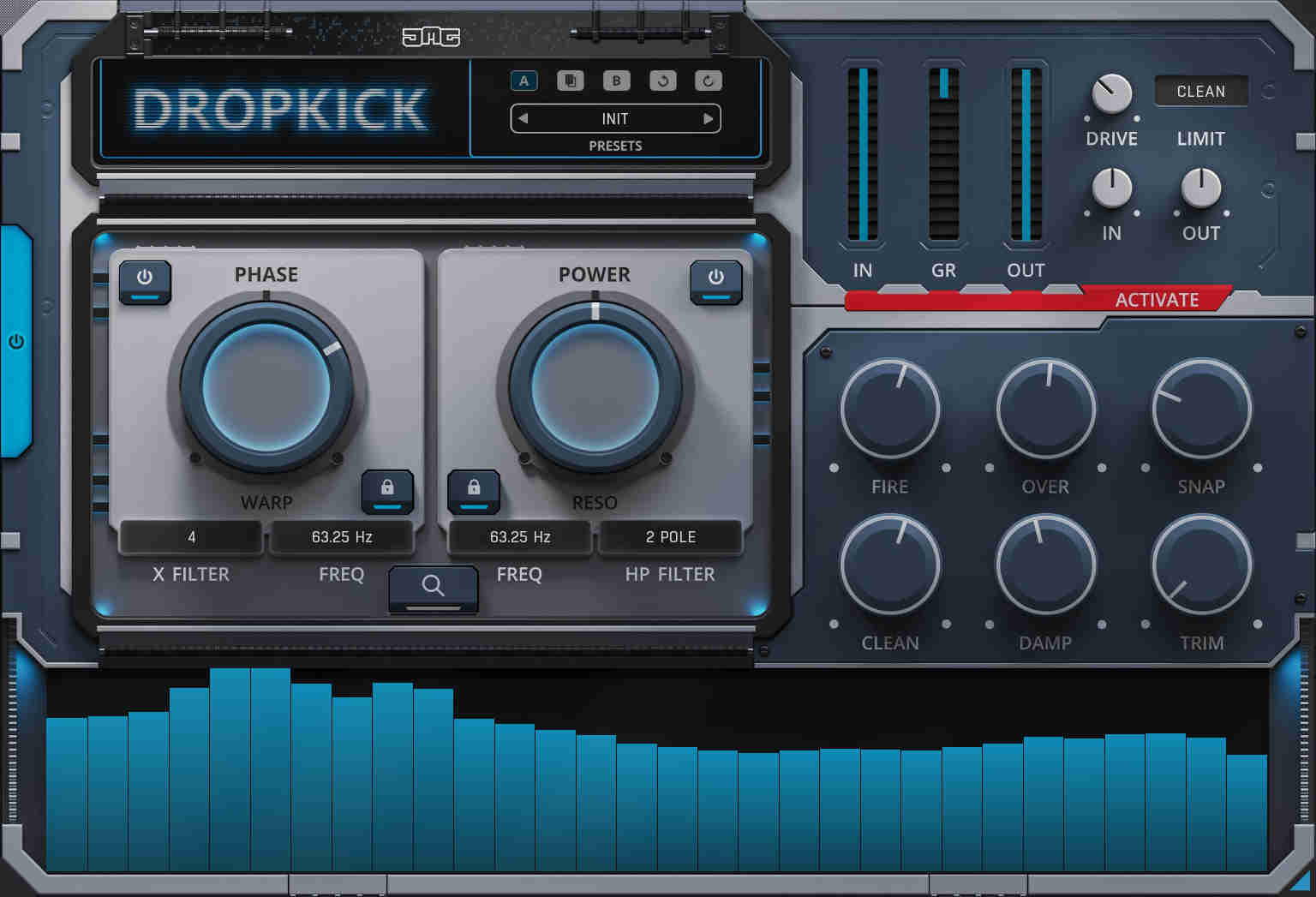 United Plugins「Dropkick」弱いキックを強力に、良いキックをスーパーキックに変える!Dropkickの8つの特化型プロセッサーで、あなたのキックドラムに力強さ、クリアさ、パンチ感を瞬時に与える究極のツールキット|DTMプラグインセール