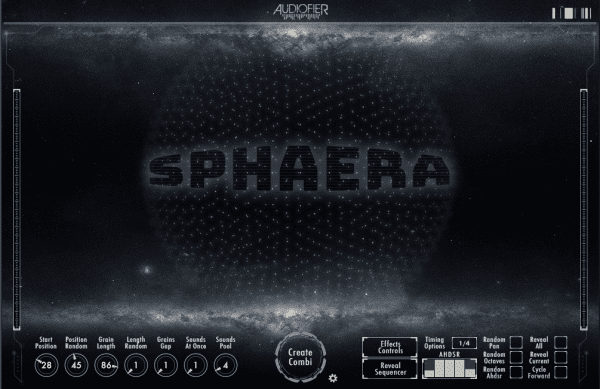 Audiofier「Sphaera」自然なサウンドスケープと予測不能な音楽表現を可能にする!コンボリューションリバーブ・ステップシーケンサー・独自アーティファクト機能搭載し、リアルタイムで変化する音を視覚的に捉え、圧倒的な没入感を実現する次世代音源|DTMプラグインセール