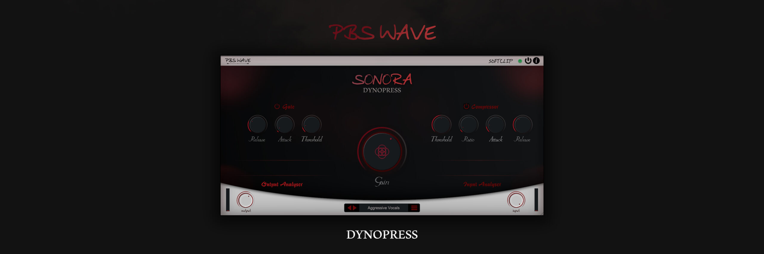 PBS WAVE「SONORA -DynoPress」ノイズ除去から音圧調整まで完全カバー!音がこもる・まとまらないを解決する、初心者でも使えるノイズゲート&コンプレッサー一体型プラグイン|DTMプラグインセール