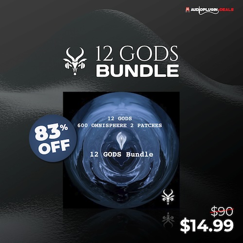 Vicious Antelope「12 Gods Bundle for Omnisphere 2」Omnisphere 2の魅力を最大限に引き出す神話的プリセット集!シネマティック音楽・ゲームサウンド・アンビエント制作に最適な、ギリシャ12神に着想を得た600の高品質プリセット|DTMプラグインセール