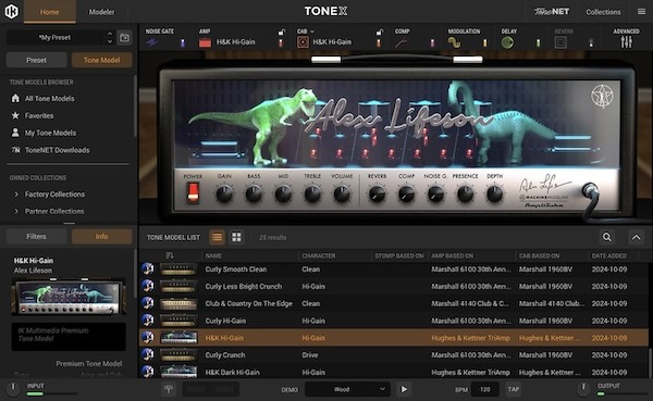 IK Multimedia「TONEX Signature Collections Vol 1」ギターの名手たちのサウンドを自宅で完全再現!MESA/BoogieやDumble系など伝説のアンプとプロギタリストのセッティングを400種類以上収録した宅録からライブまで“すぐ使える本物の音”|DTMプラグインセール