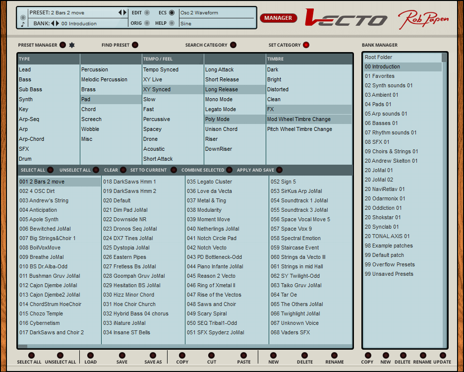 Rob Papen「Vecto」自由自在に音を操るベクターシンセの決定版!直感的なベクターパス描画機能で音色を操り、アナログモデリング波形から加算合成、スペクトラム、高品質サンプル波形まで驚異的なサウンドバリエーションを実現する革新的クリエイティブシンセサイザー|DTMプラグインセール