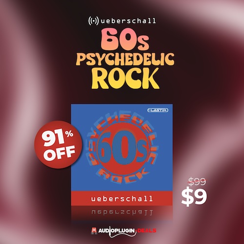 Ueberschall「60s Psychedelic Rock」60年代の本格サイケデリック・ロックを忠実に再現!ギター、ドラム、シタールやオルガンを収録し、1,500超のループと20の構成キットで60年代のサイケな音を自由自在に操れるレトロ音源の決定版|DTMプラグインセール