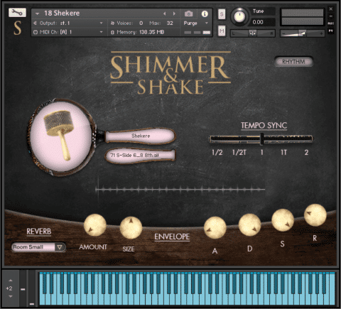 VSTBuzz Audio「Shimmer & Shake」シェイカー・マラカス・タンバリンなど25種の軽打楽器を完全網羅!2,300以上の高品質ループとワンショットでトラックに自然な動きとリアルなグルーヴを生み出す軽打楽器系サンプル音源|DTMプラグインセール