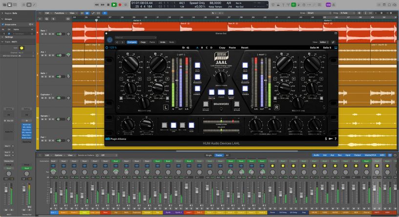 Brainworx「HUM Audio Devices LAAL」音の立体感と空気感を保ちながらラウドネスを実現!アナログルックアヘッド技術を搭載し、音の細部を残したままラウドネスを追求できる、アナログディレイラインをプラグイン化した革命的マスタリングツール|DTMプラグインセール