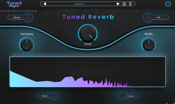 Tuned Plugins「Tuned Reverb」あらゆるボーカルに最適なリバーブを実現!あらゆるボーカルスタイルやジャンルに対応し、繊細な空間からダイナミックな広がりまで、ボーカルトラックに比類ない奥行きと立体感を与える多機能リバーブの決定版|DTMプラグインセール