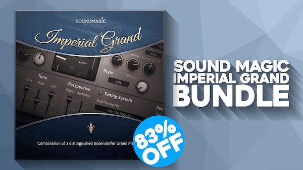 Sound Magic「Imperial Grand Bundle」音質、共鳴、ペダル挙動、倍音、マイク位置…すべてが細かく調整可能!作曲補助ループ、共鳴表現、AIツールを搭載し、3つのベーゼンドルファーを完全収録し、圧倒的な表現力とリアルさを実現したピアノ音源|DTMプラグインセール