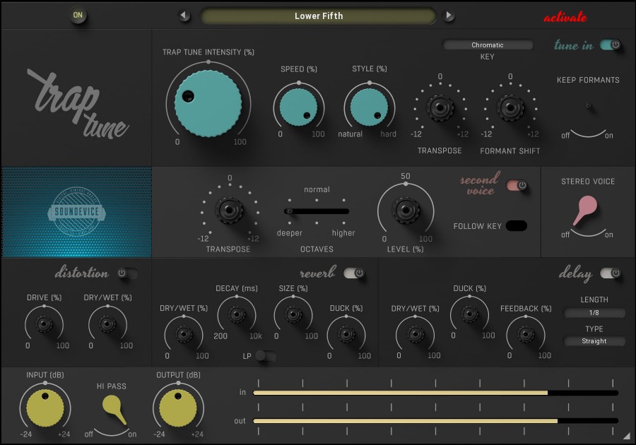 United Plugins「TrapTune」一台でボーカル処理が完結!自然な補正から強烈なCherエフェクトまで対応する多機能オートチューナーと、ハーモニー機能、ステレオダブラー、歪み、リバーブ/ディレイを統合した、トラップ・現代ポップ・EDM制作に最適なオールインワンボーカルプラグイン|DTMプラグインセール