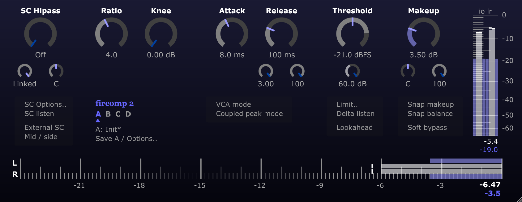 Jon V Audio「FirComp 2」軽いのに音が太い!低レイテンシーでリアルタイム使用にも最適な、パンチと透明感を両立する高性能コンプレッサー|DTMプラグインセール
