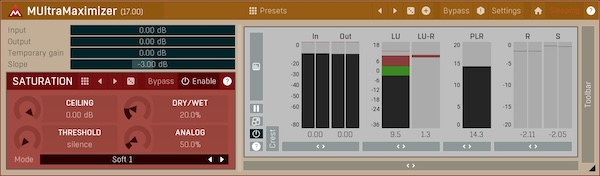 MeldaProduction「MUltraMaximizer」音量最大化の新たな基準!世界最先端のマルチバンドリミッターとサチュレーター技術を誰でも使いこなせるシンプル設計で実現、強力なメータリングシステムとランダム化機能で理想的なサウンドを素早く見つけ出す次世代マスタリングツール|DTMプラグインセール