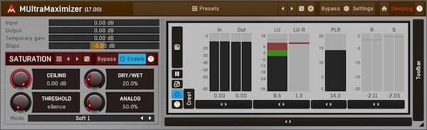 MeldaProduction「MUltraMaximizer」音量最大化の新たな基準!世界最先端のマルチバンドリミッターとサチュレーター技術を誰でも使いこなせるシンプル設計で実現、強力なメータリングシステムとランダム化機能で理想的なサウンドを素早く見つけ出す次世代マスタリングツール|DTMプラグインセール