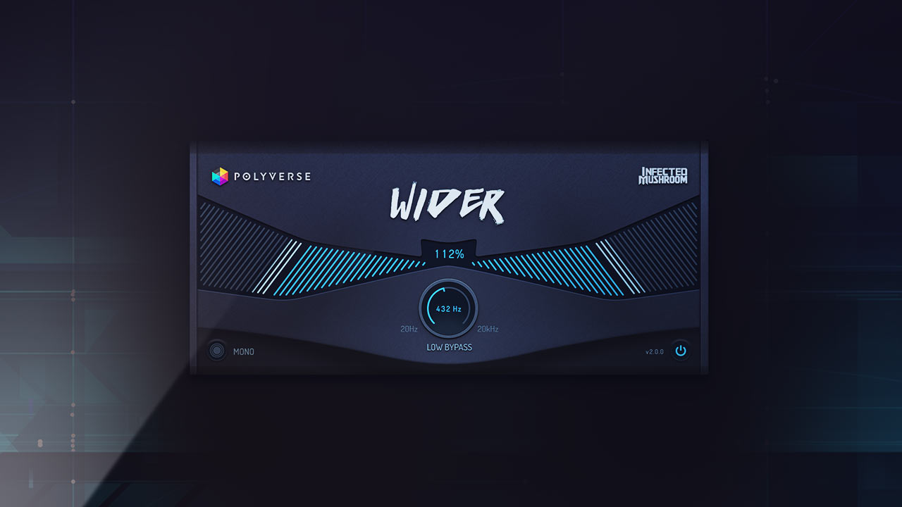 Polyverse「Wider 2」あなたの音は立体的に生まれ変わる!ミックスの空間表現に悩む人にこそ届けたい、無料で最強クラスのステレオ拡張ツール|DTMプラグインセール