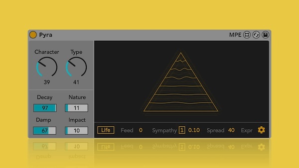 Iftah「Pyra」Ableton Liveユーザーに新定番!アコースティックとエレクトリックの弦楽器サウンドを1台で再現した物理モデリングシンセ|DTMプラグインセール