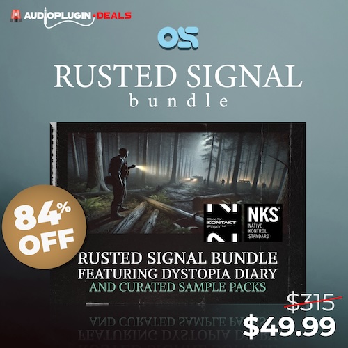 Ocean Swift Synthesis「Rusted Signal Bundle」“映像に命を吹き込む音”がほしいならこれ一択!20種類の異質サンプルで、音の旅・ノイズの詩・沈黙の声、あなたの創作を異次元に引き上げる唯一無二のKontakt対応サウンドデザインバンドル|DTMプラグインセール