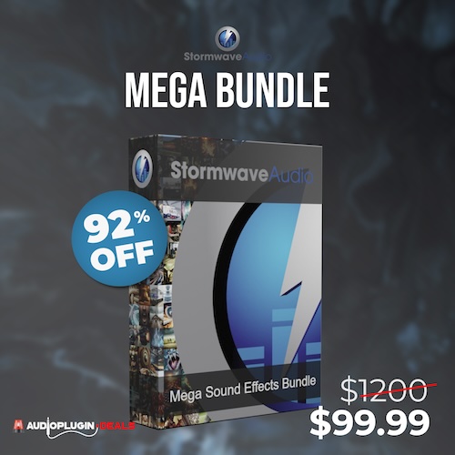 Stormwave Audio「Mega Bundle」音の演出力を劇的に変える12,405種類・12時間半以上の超大容量効果音ライブラリ!ゲーム・映像・音声制作を一気にプロ品質へ引き上げる最強サウンド素材集|DTMプラグインセール
