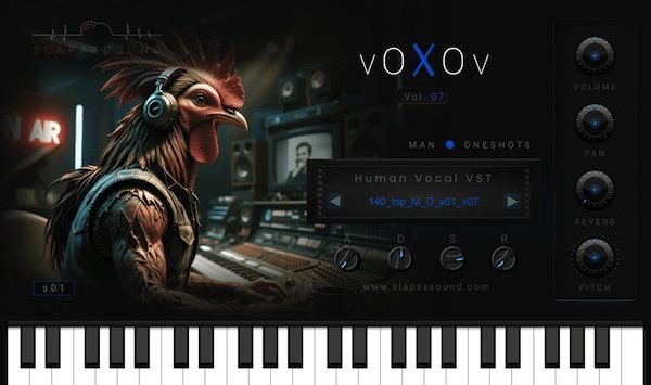 SlapAsSound「VOXOV Vol.07」イントロ・ドロップ・効果音すべてが変わる!全20種の奇抜ボーカルプリセットと980サンプル収録した、無料で使える“人間の声”特化型ボーカルVST|DTMプラグインセール