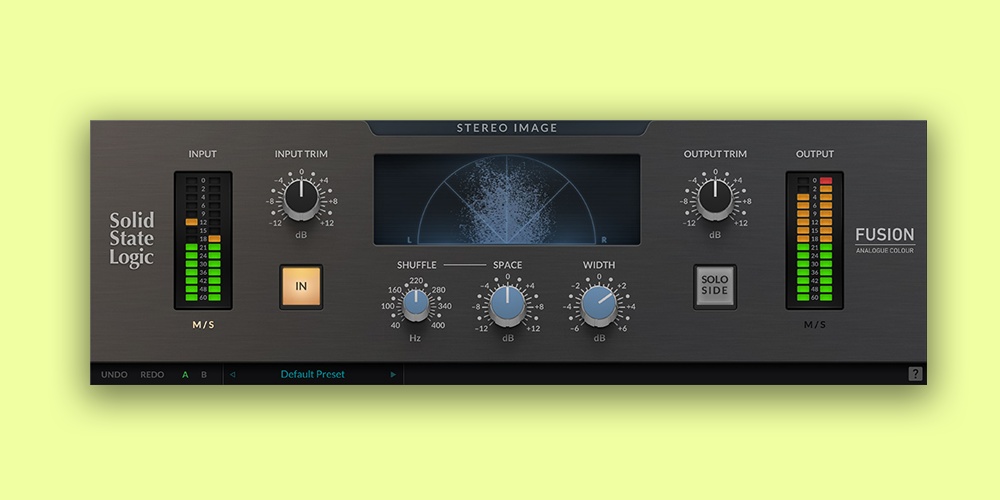Solid State Logic「SSL Fusion Stereo Image」ミッドサイド処理技術でサウンドに新次元の広がりと奥行きを!SSL Fusionのアナログ回路をモデリングし、中央と左右のサウンドを個別に操作できるステレオイメージ調整プラグイン|DTMプラグインセール